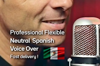 record a professional neutral spanish voice over
