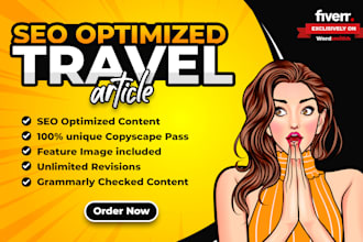 write travel article and blog post for your travel website