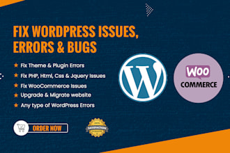create, customize, maintain, fix bugs , support wordpress store
