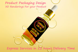 design 3d product renderings, label design, packaging design