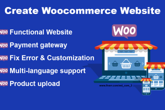 create ecommerce wordpress website using woocommerce online store