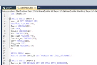create sql database for you
