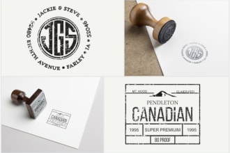 replicate your logo as realistic rubber stamp within 24 hours