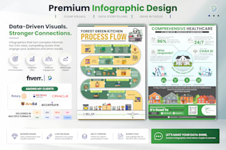 do illustrated graphic design, flow chart, infographic design
