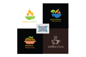 do modern restaurant, food, cafe logo