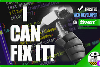 fix any html css website related issues or errors for you