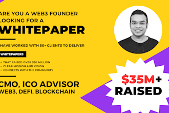 write white paper for your blockchain, web3, defi project