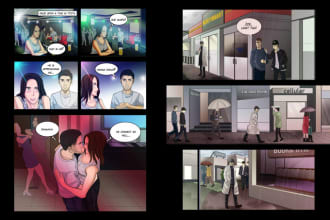 draw colored comic pages with my style