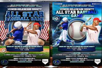 do professionally and creative baseball flyer in 24hr