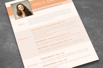 create and edit resume, cv cover letter and linkedin profile