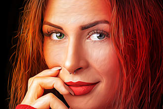 turn your portrait into a digital oil painting with a realistic art style