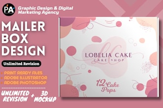 do creative mailer box design, amazon box design, box packaging with 3d mockup