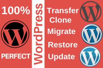 move,transfer or migrate your wordpress site to new domain or server with in 2hr