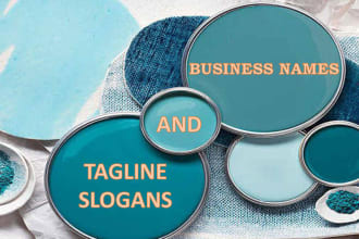 give you 10 best business names and related tagline slogans