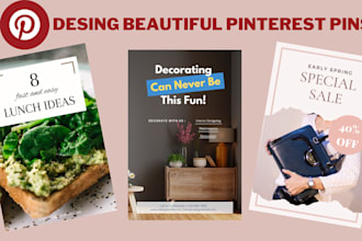 design creative template pinterest pins for your blog using canva