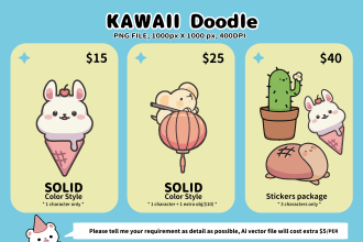 draw kawaii illustration for you uwu