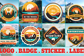 do logo badge vintage retro design for sticker and tshirt