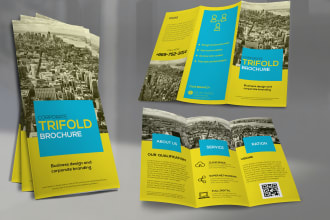 design multi fold business brochure and leaflets