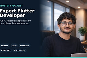 be your flutter app developer for ios and android apps