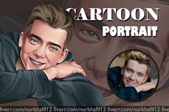 draw realistic, cartoon portrait from your photo