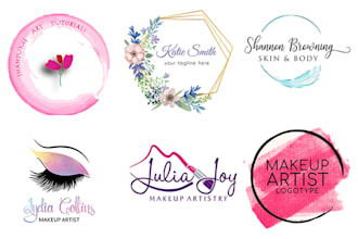 create cosmetic and beauty logo for make up artist
