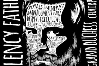 create a portrait typography poster