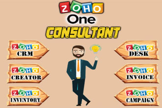 be your zoho one consultant, zoho crm expert