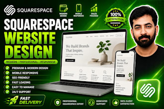 create modern squarespace website design