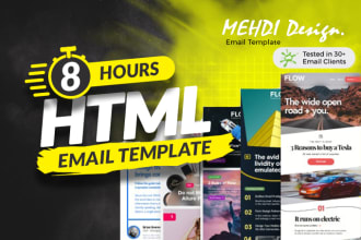 design editable responsive html email template, newsletter