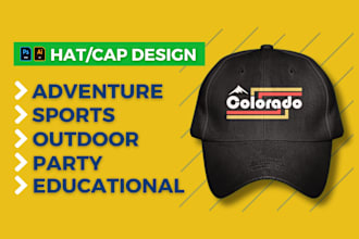 do perfect badge, patches, logo for dad hat, cap, beanie in 24 hours