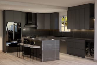 design kitchen and bathroom with 3d