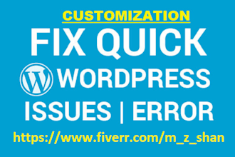 fix wordpress issues and errors