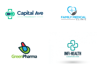 design pharmacy, pharmaceutical, hospital and medicine logo