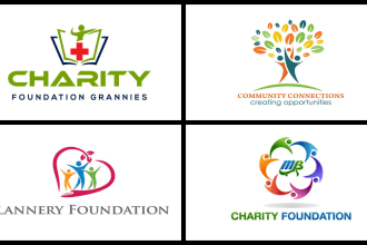creative non profit charity organization logo design
