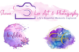 design an elegant and feminine watercolor logo in 12 hours