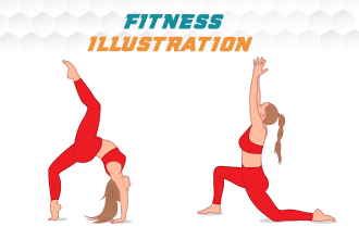 create exercise fitness yoga manual illustration