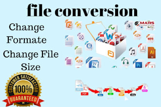 do any kind of file conversion, format or convert PDF , world, jpeg ,image