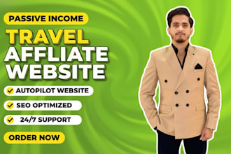create travel affiliate marketing wordpress website for passive income