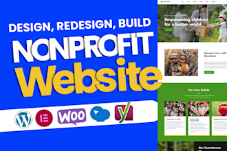 create professional non profit website for nonprofit charity ngo on wordpress