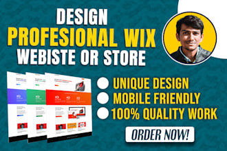 design wix store and wix website design for business