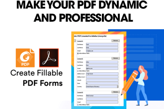 create fillable pdf form or digitalize pdf