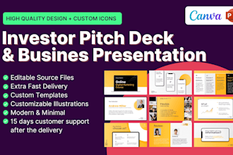 create professional presentation and pitch deck
