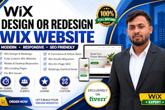 custom wix website design or redesign and mobile responsive