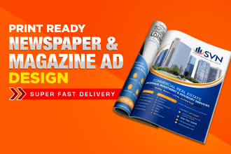 design promotional ad for magazine, newspaper or event ad
