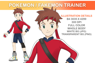 draw your pokemon fakemon trainer gym leader