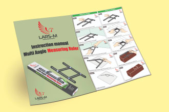 design instruction manual, line art, step by step user guide for your product