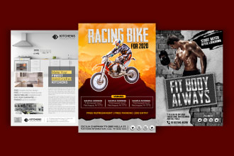 design a professional creative flyer and poster