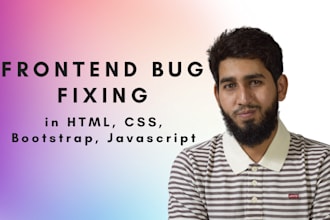do html css bootstrap javascript bug fixing