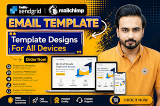 do awesome mailchimp, sendgrid email template and setup