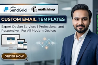 do awesome mailchimp, sendgrid email template and setup